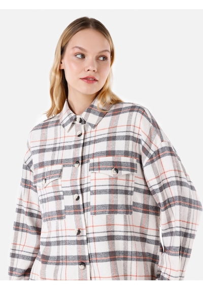 Colin's Colins Regular Fit Beyaz Kadın Uzun Kol Gömlek Cl1067346 Beyaz