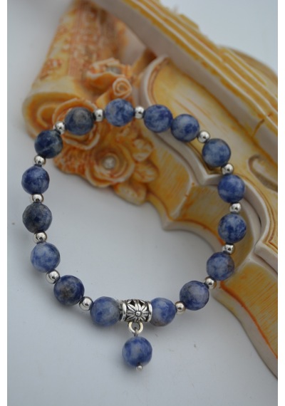 Stoneage Jewellery Sodalit Doğal Taşından Bileklik Çok Renkli