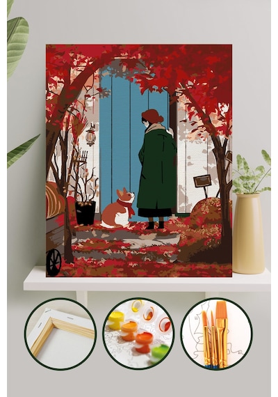 Sayılarla Boyama Tuval Seti 40x50 Cm - Sonbahar