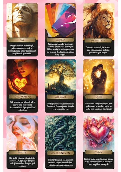 Kalbin Bağlantıları / 90 Adet Açıklamalı Tarot Kehanet Kartı