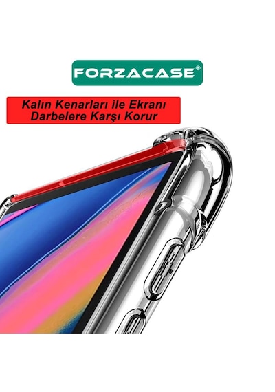 Forzacase Samsung Galaxy Tab S10 Fe Plus 13.1 İnch İle Uyumlu Anti Shock Silikon Kılıf Şeffaf - Fc014 Arka Kapak