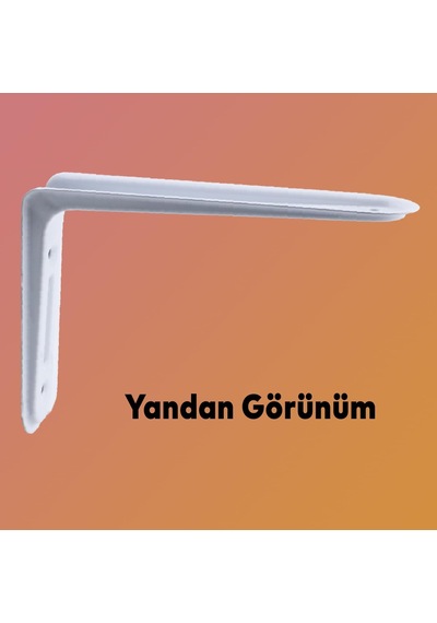 Lexroo Raf Altı Raf Tutucu Ayak Ferforje Beyaz Klas 21.5 X 15.5 Cm 2 Adet No:2