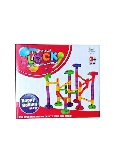 Marble Run 58 Parça Eğitici Ve Öğretici Kule İnşaat Oyunu Misket Koşusu Bilye Yarışı