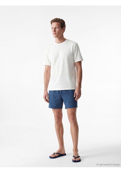 Lcw Swımwear İndigo Kısa Boy Erkek Deniz Şortu