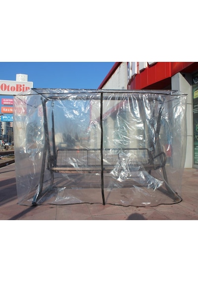 Otobirotoaksesuar Salıncak Koruma Örtüsü Kılıfı Bahçe Salıncak Kılıfı 220X120X150 Şeffaf