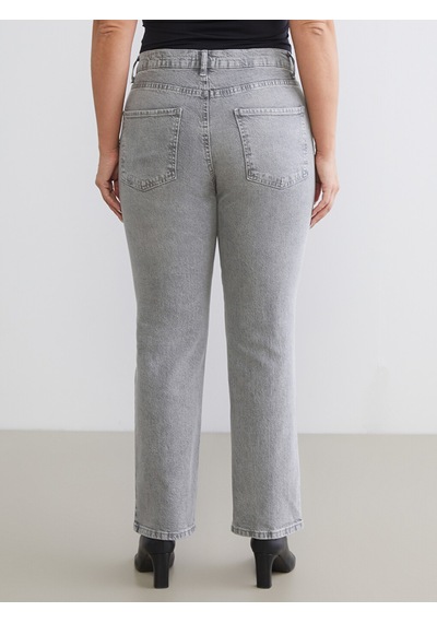 Lcw Jeans Gri Mom Fit Kadın Jean Pantolon