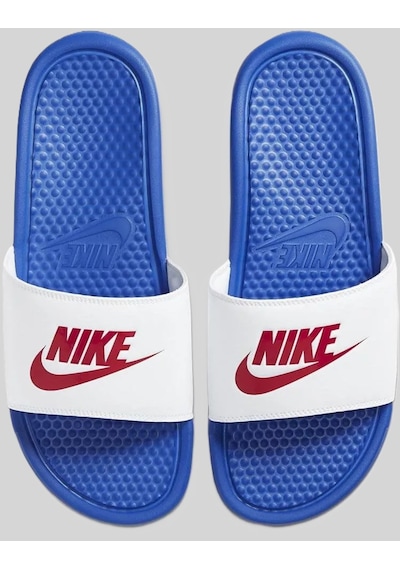 Nike Futura Benassi Slide Blue-white-red Unisex Mavi-beyaz Terlik Tek Bantlı
