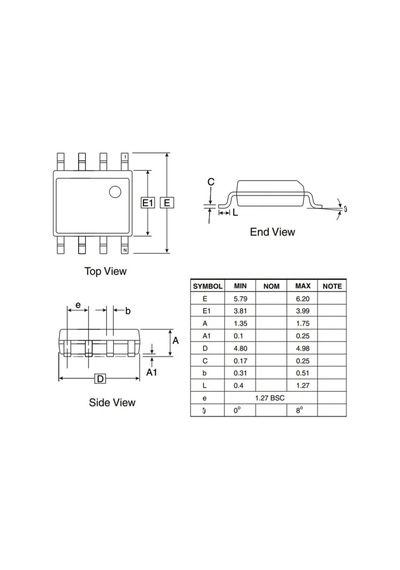 Attiny85-20su Smd 8-bit 20mhz Mikrodenetleyici Soıc-8