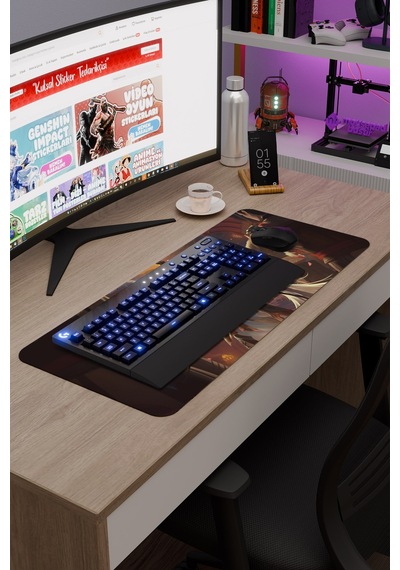 Ningguang Genshin Impact Anime Oyuncu V4 - 70x30 Xl Gaming Mouse Pad Fare Altlığı