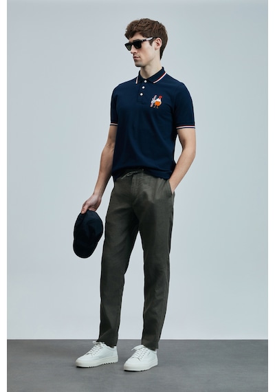 Lufian Karl Smart Erkek Chino Pantolon Slim Fit Yeşil Yeşil 111190350100600 Yeşil