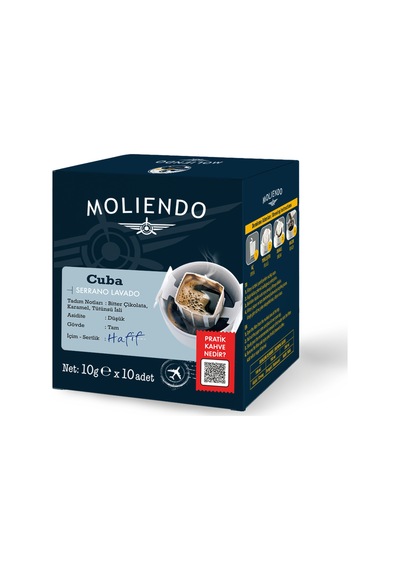 Moliendo Cuba Serrano Lavado Pratik Filtre Kahve 10 x 10 G