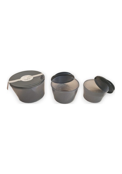 Tuffex TP731 Polo Yuvarlak Medium Saklama Kabı 3'lü Antrasit