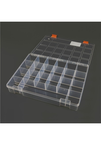 Mano Şeffaf Malzeme Kutusu 13 Inch Klasik Organizer Kutu -  Ş-Org-
