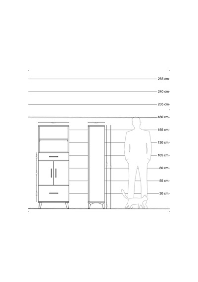 Arges Dolap 4 Raflı 2 Çekmeceli 2 Kapaklı 60x30x163 Çam-antrasit Çam Arges Dolap 4 Raflı 2 Çekmeceli 2 Kapaklı 60x30x163 Çam-antrasit Çam