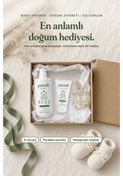 Yenidoğan Bebek Bakım Seti 3'lü Göz Yakmayan Şampuan + Kortizonsuz Bariyer Krem + Alkolsüz Parfüm - 931948311