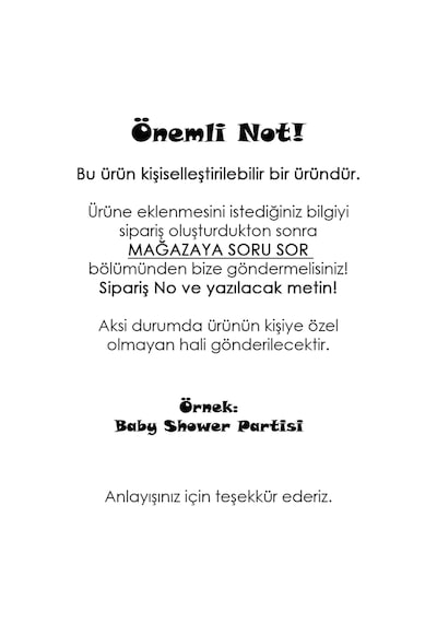 15 Cm Uzun Kürdan - 20 Adet Kişiye Özel Baskılı Mavi Baby Shower Partisi Pasta Kürdanı -1