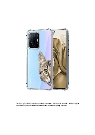 Samsung Galaxy A26 İle Uyumlu Catface Baskılı Şeffaf Köşe Korumalı Antişok Kılıf