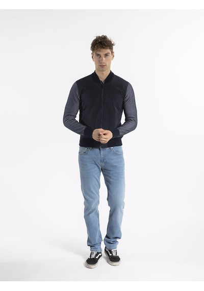 Zegna Erkek Mont Zg96N048 Lacivert-Gri Lacivert - Gri