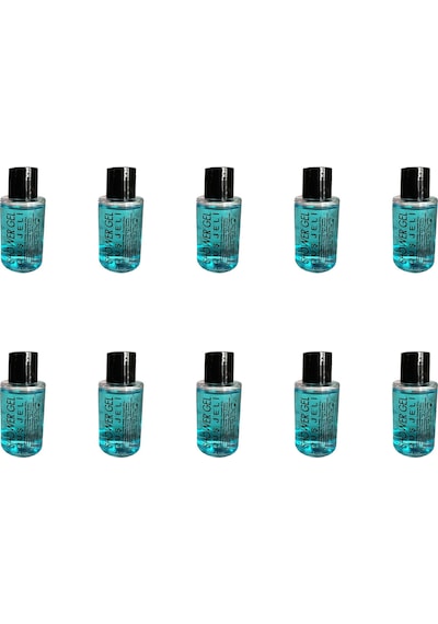 Tek Kullanımlık Mini Otel Seyehat Kamp Duş Jeli Mavi Şişe 10 x 30 ML