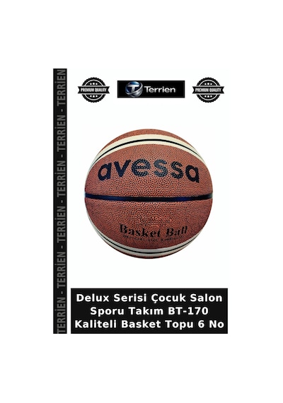 Delux Serisi Çocuk Salon Sporu Takım Bt-170 Kaliteli Basket Topu 6 No Çok Renkli