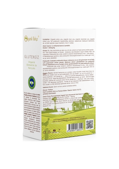 Organik Bahçe Organik Glutensiz Ekmeklik Un Karışımı 1 KG