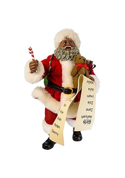 Kurt Adler 26,5 Cm Fabriche' Siyah Noel Baba Ve Şeker Kamışı