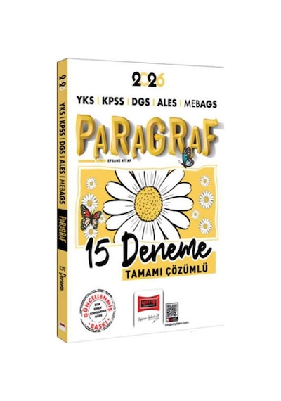 Yargı Yayınları 2026 Yks Kpss Dgs Ales Meb Ags Papatya Serisi Paragraf Tamamı Çözümlü 15 Deneme