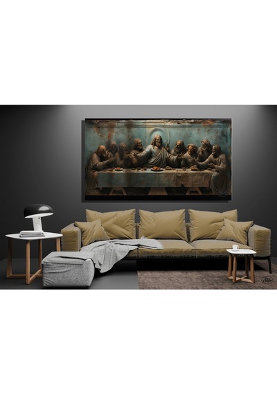 Tekli, Yatay, Kanvas, Dekoratif, Duvar, Tablosu, Philippe De Champaigne, Son Akşam Yemeği,