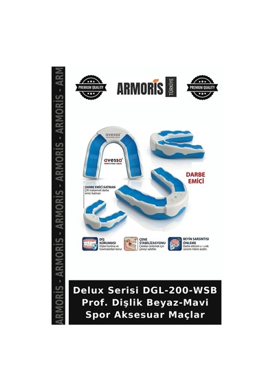 Delux Serisi Dgl-200-wsb Prof. Dişlik Beyaz-mavi Spor Aksesuar Maçlar Beyaz - Mavi