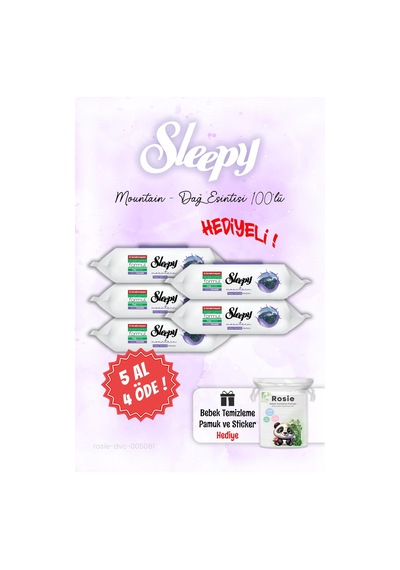 Sleepy 5 Al 4 Öde Mountain Dağ Esintisi Islak Havlusu Ve Rosıe Tekli