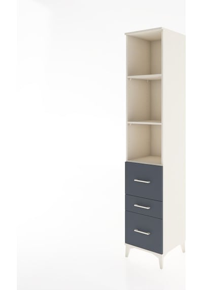 Hyperion Dolap 3 Raflı 3 Çekmeceli 44x44x221 Aytaşı-antrasit Aytaşı