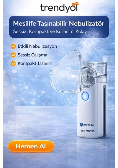 Nebulizatör Şarjlı Taşınabilir Mini Buhar Makinesi Br-mn199 Sessiz Cep Tipi I Mesh I Buhar Makinesi