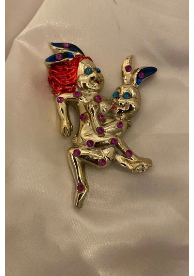 Magnet Playboy Tavşan Eroti K Figürlü Taşlı Metal Mıknatıs Magnet 2