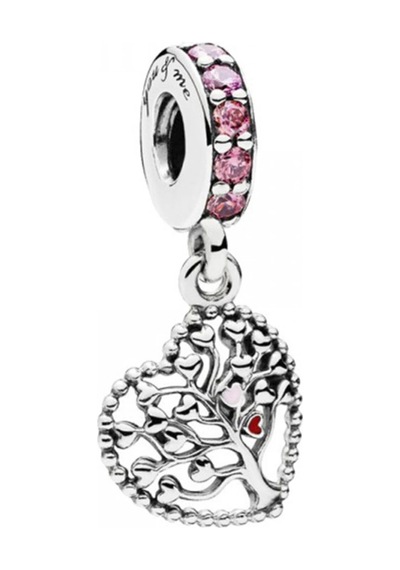 Nur Silver Sallantılı Kalp Gümüş Charm Nur-bl01041
