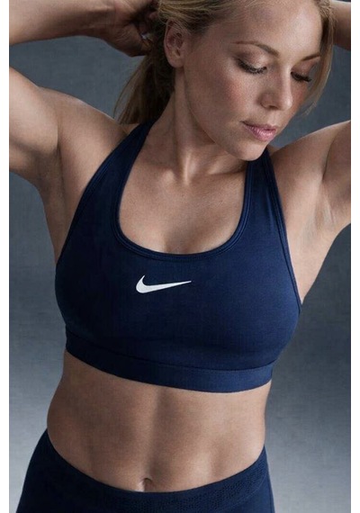 Nike Training Swoosh Medium Support Sports Bra Kadın Spor Sütyen Bra Lacivert