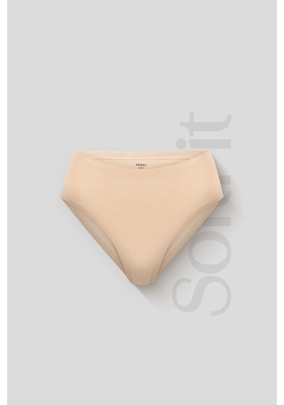Auw İz Yapmayan Basic Kadın High-leg Bikini Külot Modal Pamuk - Softfit Beyaz,ten,siyah
