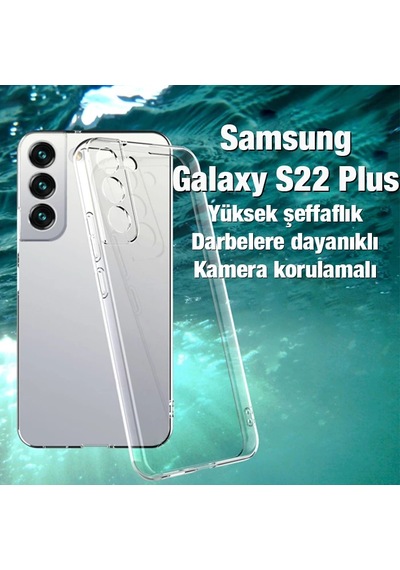 Ally Sm Galaxy S22 Plus Kılıf Kamera Korumalı Ultra İnce Şeffaf Silikon Kılıf- 5775 Mh-hs8806-8612