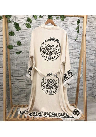 Sultan Evi Kimono Uzun Çok Renkli