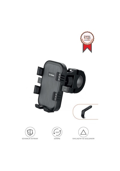Telefon Tutucu 2si1 Arada Bisiklet Motosiklet Ve Scooter Telefon Tutacağı Jx067 Siyah Diğer