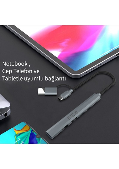 Inca Iutp-06tx Usb 3.0 & Type-c 3.1 Hub 1 X Usb 3.0 +2 X Usb+type