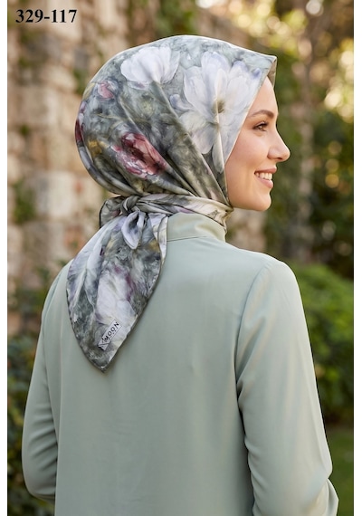 Moonscarfs Moonscarf Soft Pamuk Eşarp Yeşil 329-117 Çok Renkli