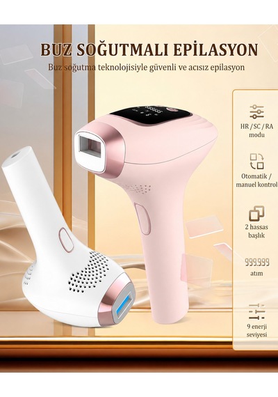 Lumiva Lv001 Buz Soğutmalı Ev Tipi Ipl Lazer Epilasyon Cihazı 9 Seviye 3 Mod 2 Başlık Cilt Gençleştirme Ve Akne Azaltma Modu