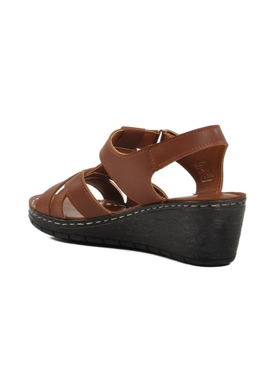 Taba Topuklu Kadın Sandalet 673572 Z Taba