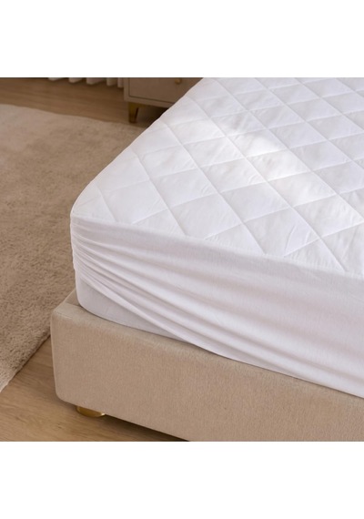 Formeya Pamukkale Alez Kapitone Fitted Yatak Koruyucu%100 Pamuk A Beyaz