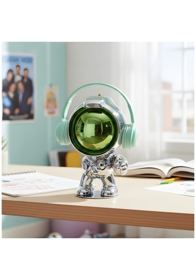 Dekoratif Astronot Heykelcik Reçine + Galvaniz Kaplama 1.