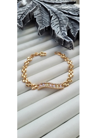 Xuping Renkli Taşlı Gold Kadın Bileklik Altın