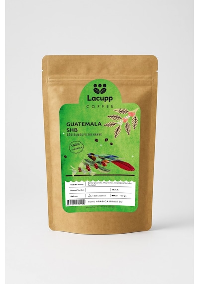 Lacupp - Guatemala Shb - Öğütülmüş Filtre Kahve - 100 Gr 100% Arabica Filtre