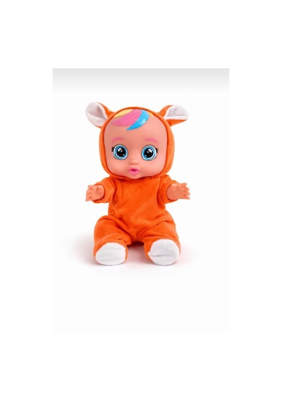 TıfılToys Turuncu Kostümlü Ağlayan Ve Konuşan Et Bebek Emzikli Ve Biberonlu İnteraktif Oyuncak Bebek
