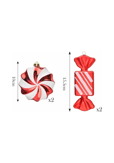 Asılabilir Yılbaşı Yeniyıl Ağacı Süsü Dev Şekerler Christmas New Year Giant Candies Gift Ornaments