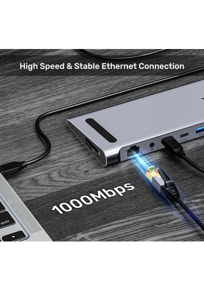 Uhub15+ Usb-c Üçlü 4k Kvm Bağlantı İstasyonu D1106agy01